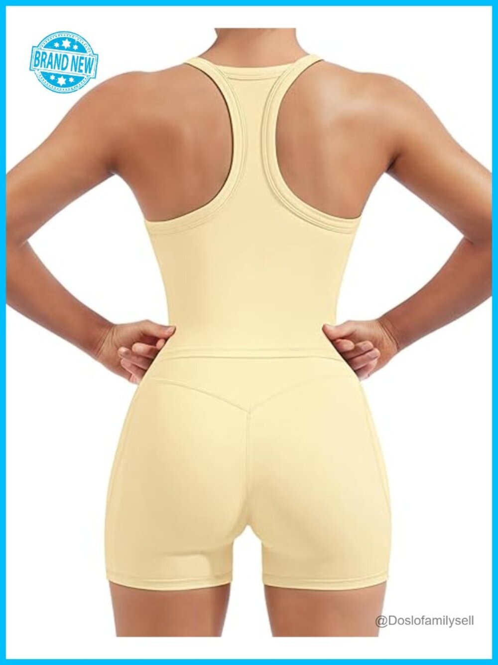 2 Piece Workout Set High Waisted Bike Shorts with Pockets Built-in Bra